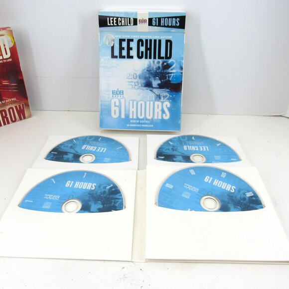 Lee Child Random House Audio 2 Books Gone Tomorrow & 61 Hours - Picture 5 of 6